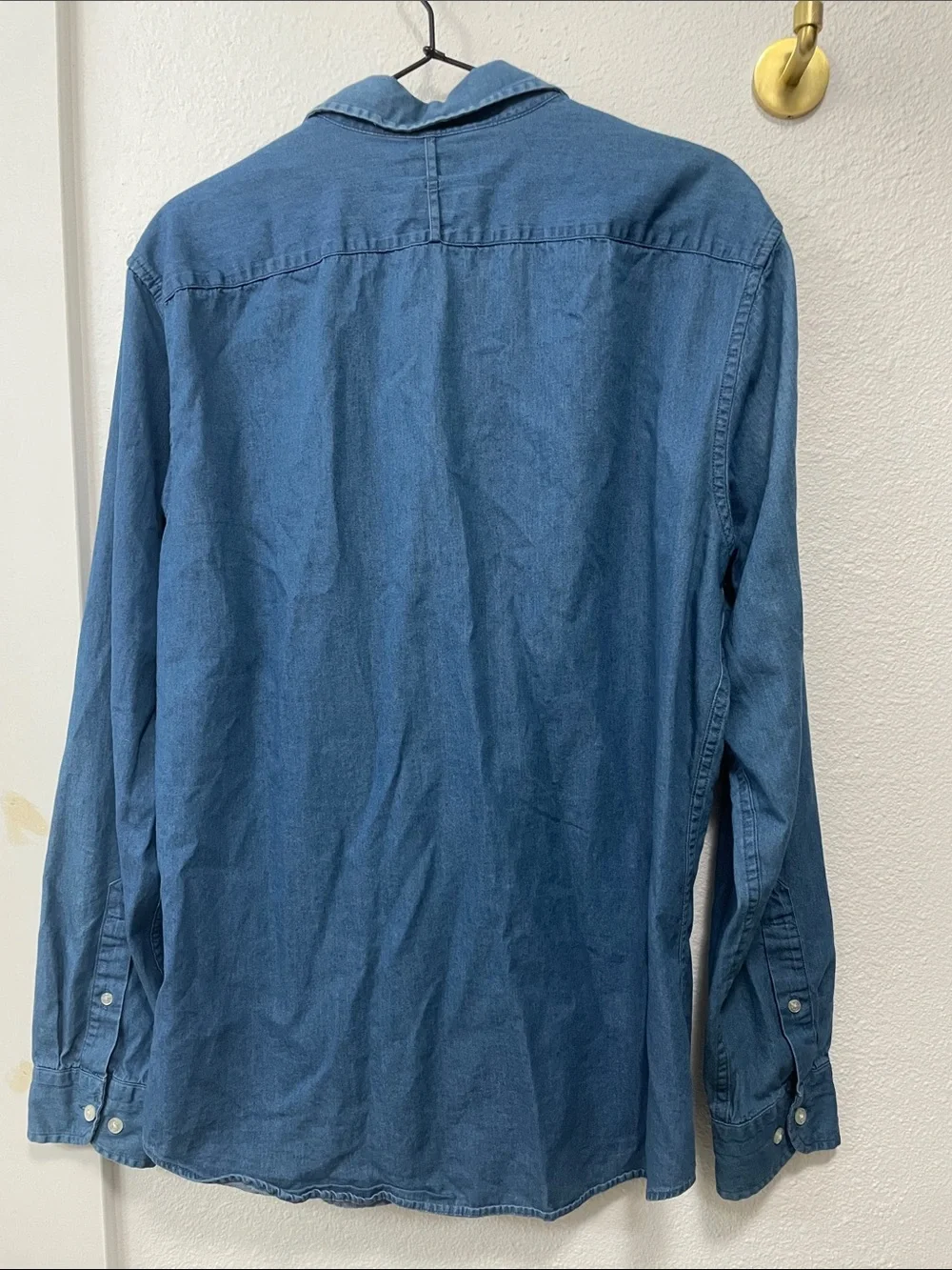 Banana Republic Men’s Large Blue Denim Button-Down Shirt